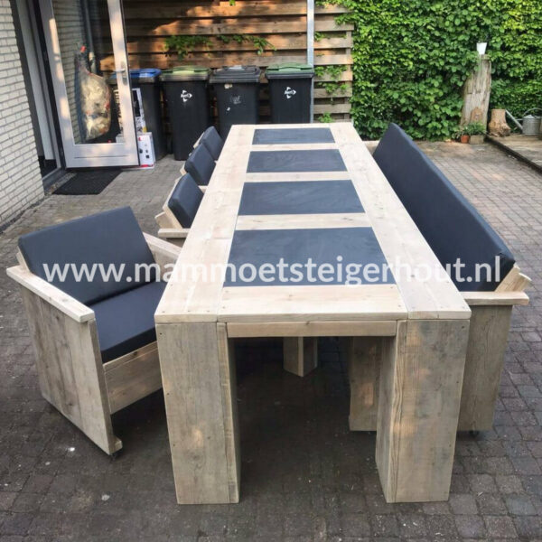 Steigerhout Tuinset Exclusive 8 personen