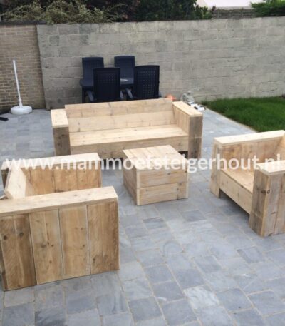 Steigerhout Loungeset Mantua