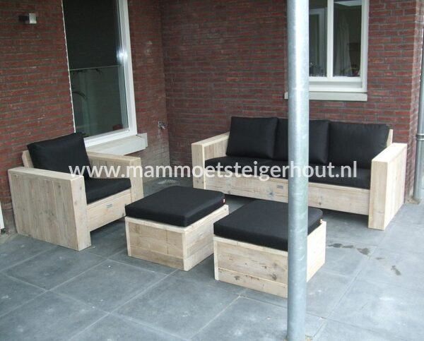 Steigerhout Loungeset Trapani