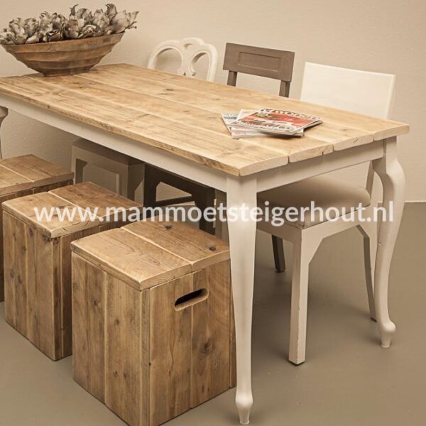 Steigerhout tafel Queen Ann