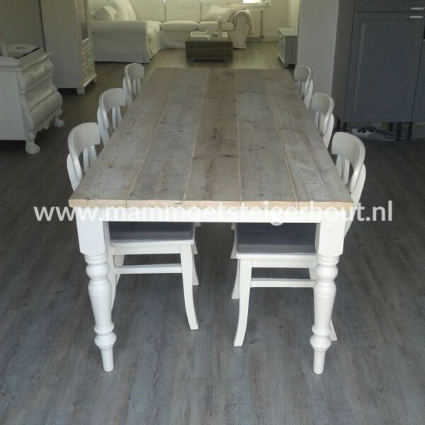 Steigerhout tafel Brocante