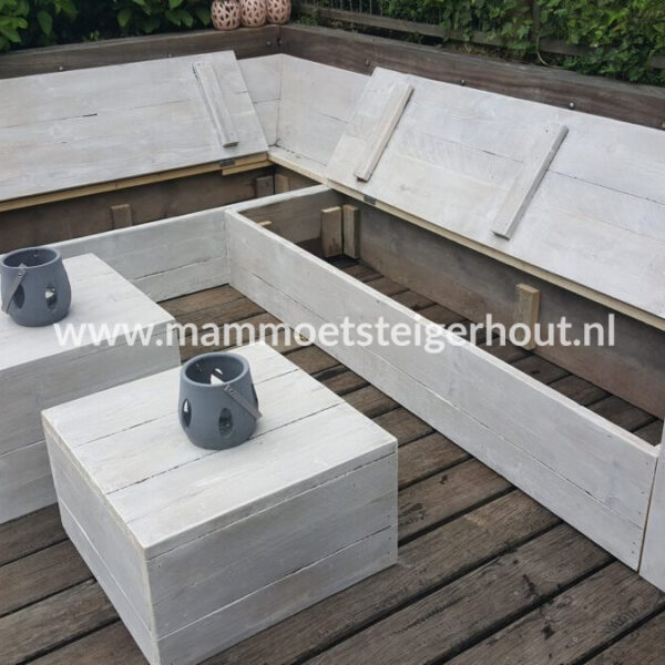 steigerhout Hoekbank Opberg